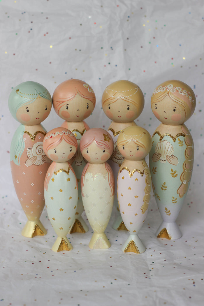 Gnezdo Handmade Wooden Mermaid Toy