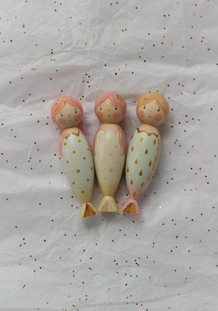 Gnezdo Handmade Wooden Mermaid Toy