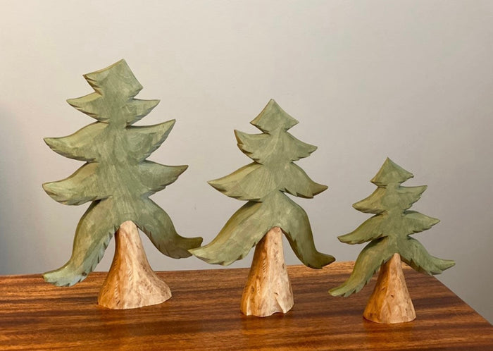 Wooden Pine Tree Decor