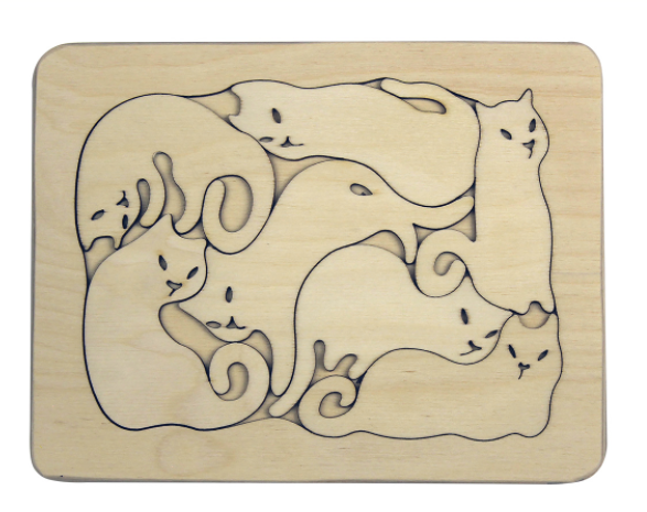 Wooden Cats Puzzle