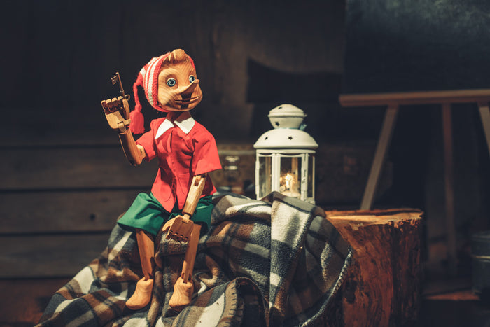 Wooden Pinocchio Doll (Buratino)