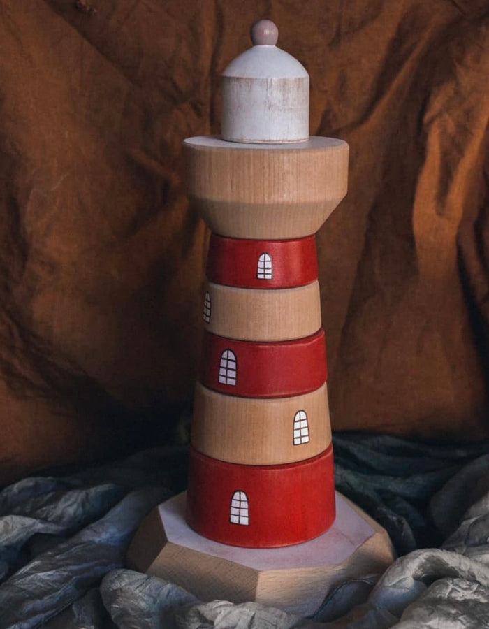Wooden Large Lighthouse Stacker
