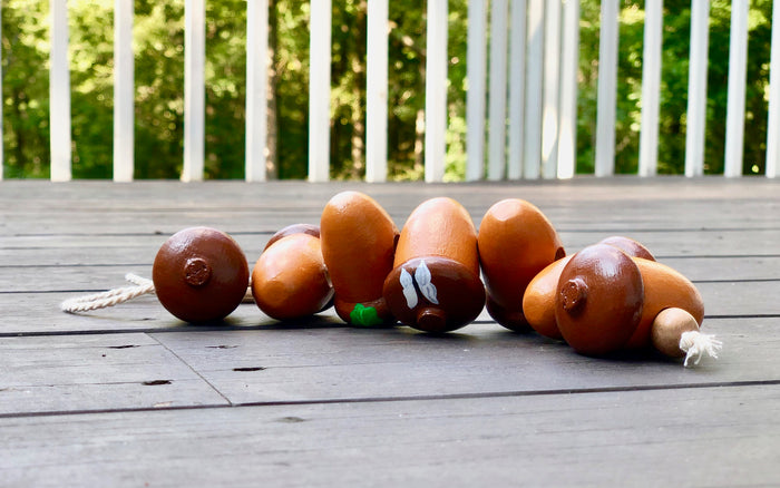 Wooden Acorns Lacing toy - PoppyBabyCo