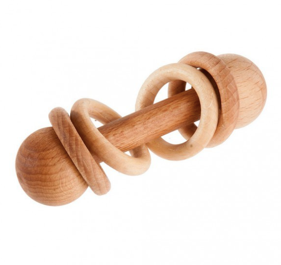 Baby Wooden Toy Rattle