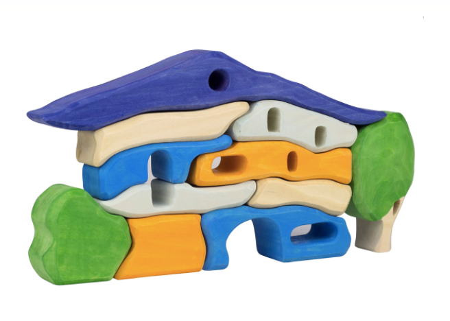 Wooden puzzle house