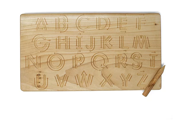 Wooden Alphabet Tracing Board