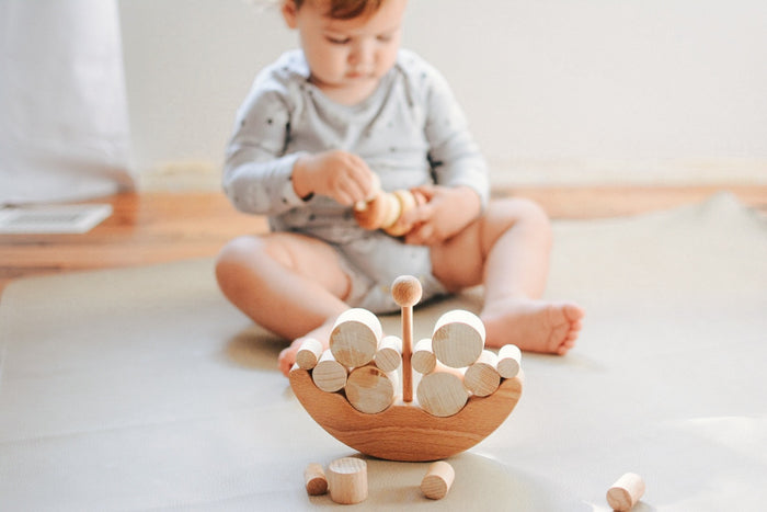 Wooden Ship Balancing toy - PoppyBabyCo