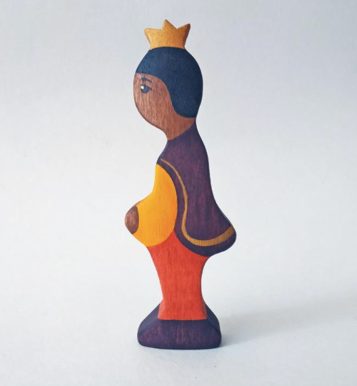 Waldorf Wooden Prince and Princess Figures- 2 pieces