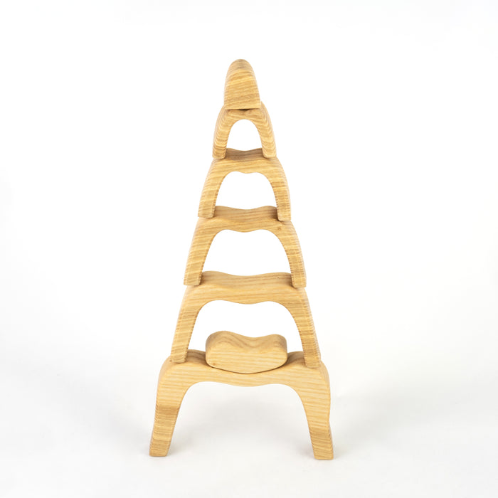 Natural Caves Wooden Stacking Toy - PoppyBabyCo
