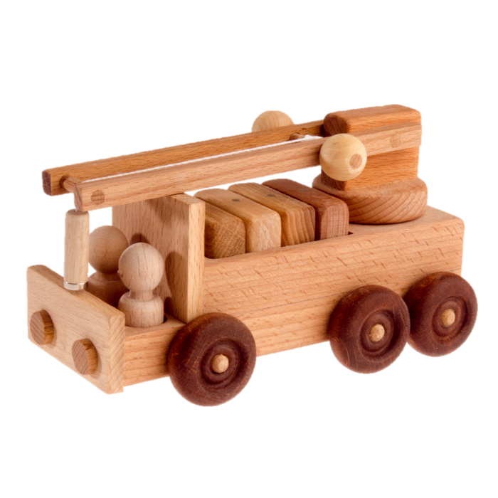 Wooden Crane toy Truck - PoppyBabyCo