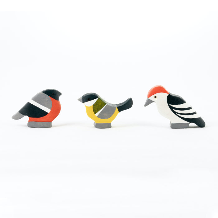 Waldorf Wooden Birds Set painted- 7 pieces