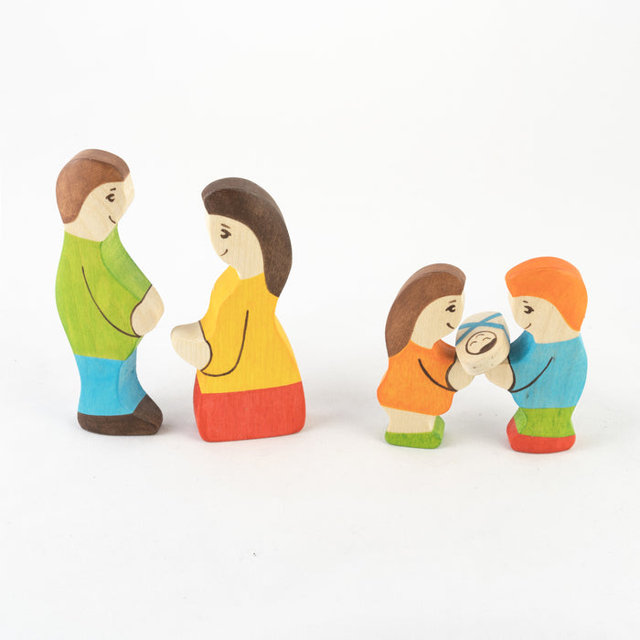 Waldorf Wooden Farmers Family- 5 pieces - PoppyBabyCo