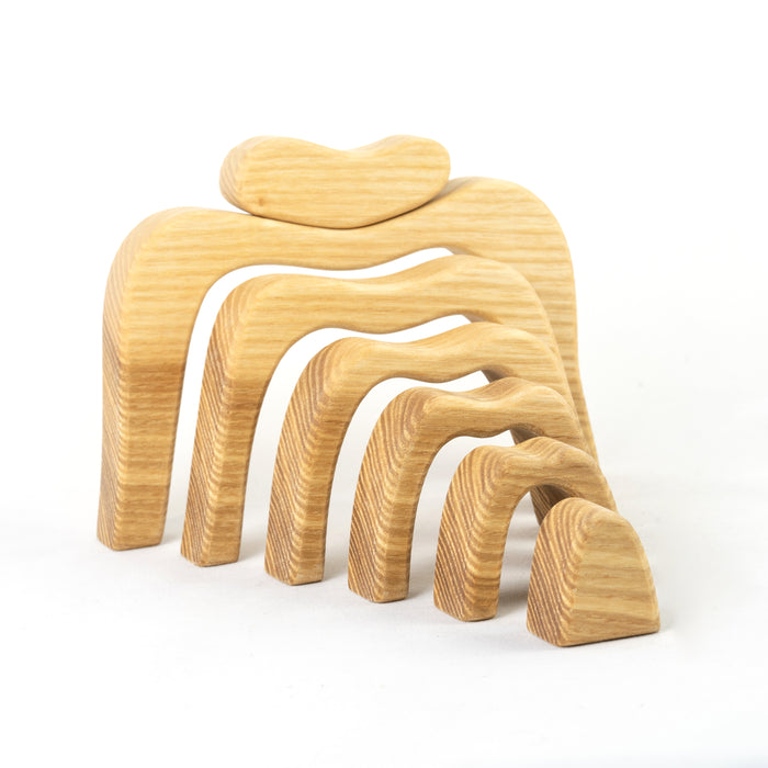 Natural Caves Wooden Stacking Toy - PoppyBabyCo