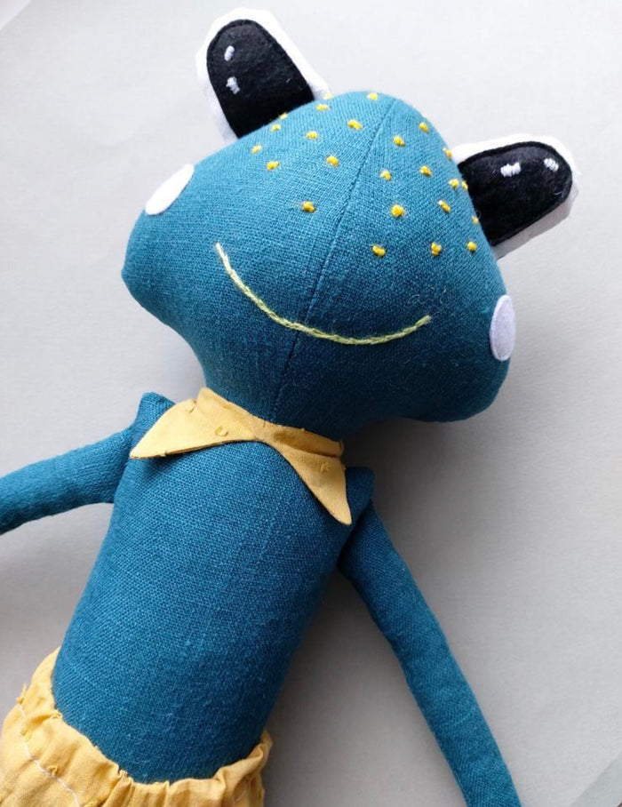 Handmade Stuffed Frog Toy