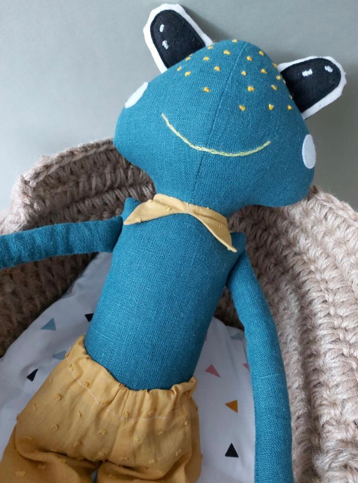 Handmade Stuffed Frog Toy