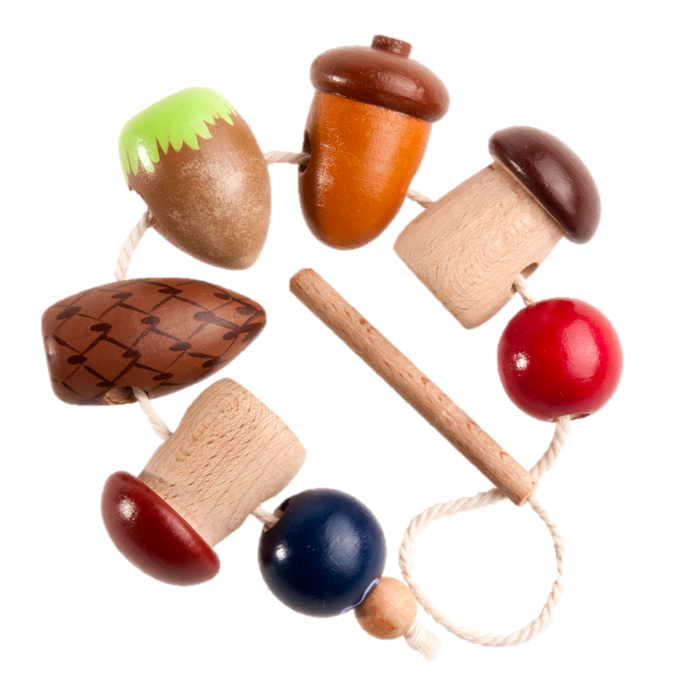 Wooden Variety Lacing toy - PoppyBabyCo