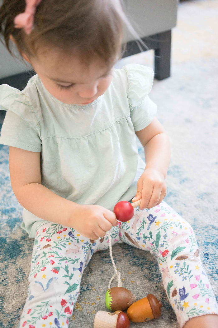 Wooden Variety Lacing toy - PoppyBabyCo