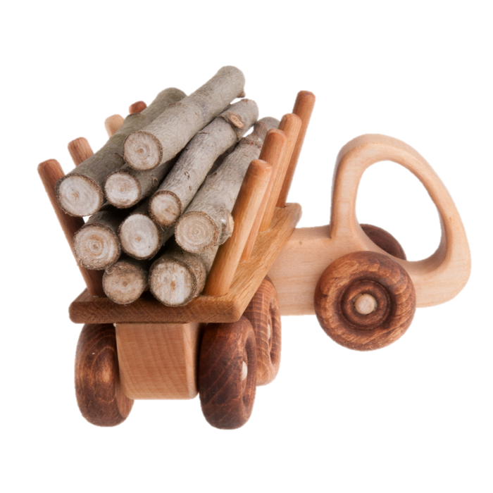 Wooden Logging truck toy - PoppyBabyCo