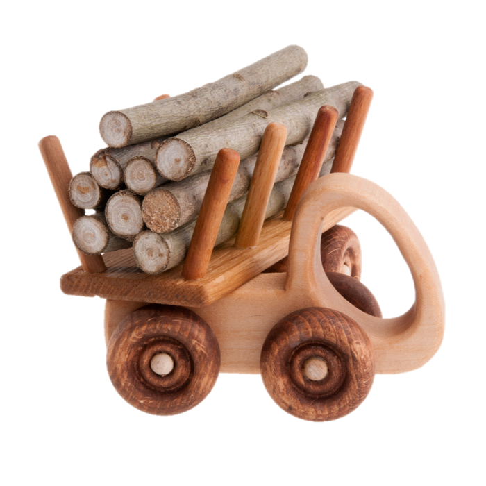 Wooden Logging truck toy - PoppyBabyCo
