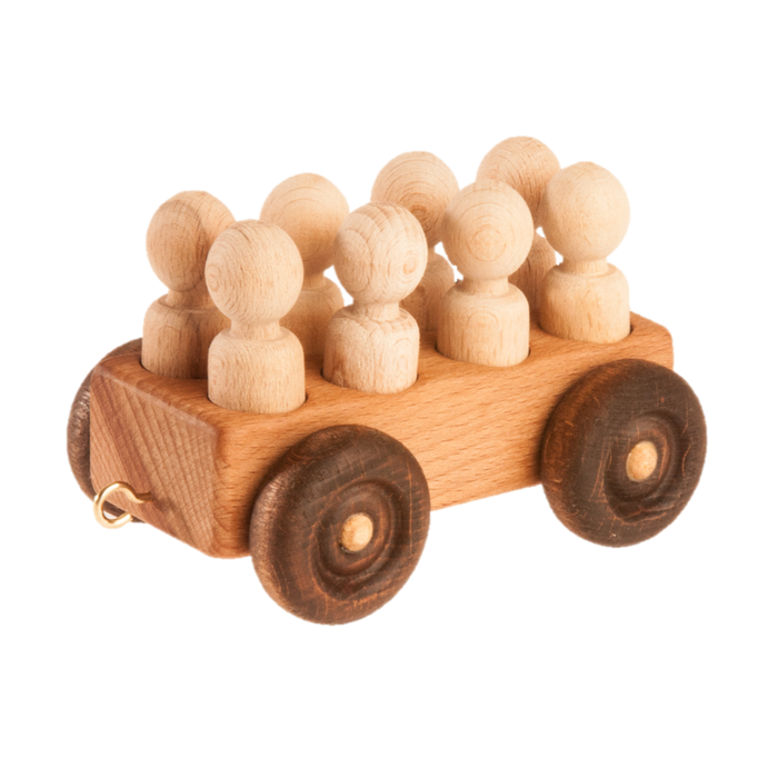 Handmade Wooden Toy Train Play Set, 23