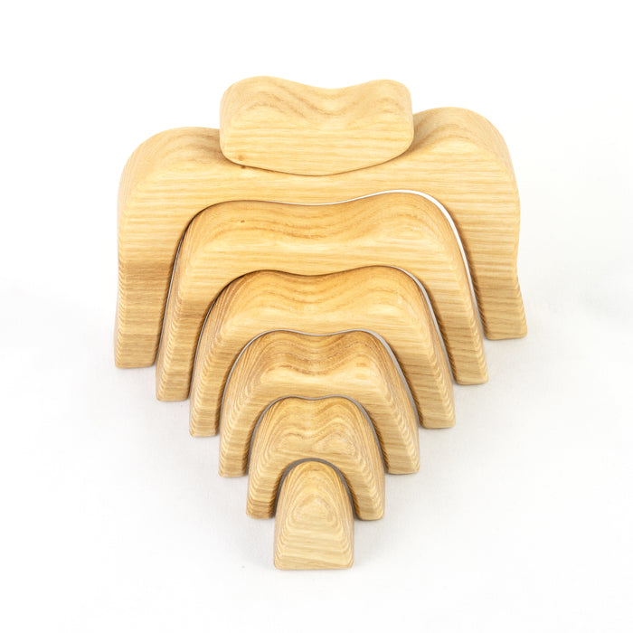 Natural Caves Wooden Stacking Toy - PoppyBabyCo