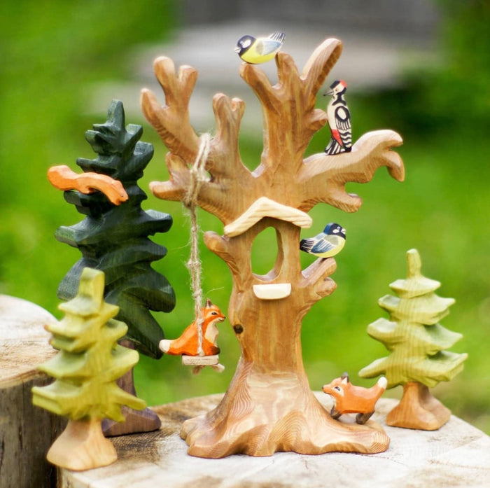 Handmade Wooden Old Bird Tree