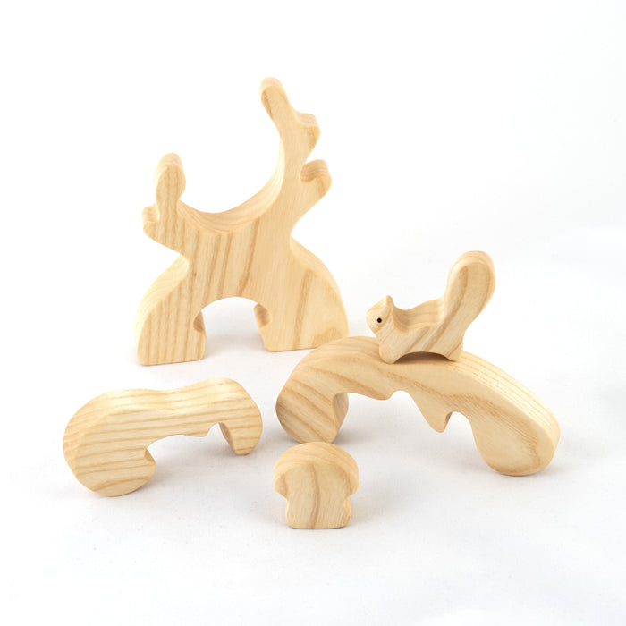 Natural Tree with Fox and mushroom Puzzle - PoppyBabyCo
