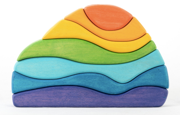 Wooden Waves Rainbow Stacker Toy