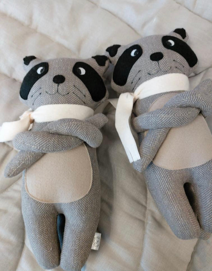 Handmade Stuffed Raccoon Toy