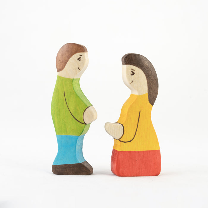 Waldorf Wooden Farmers Family- 5 pieces - PoppyBabyCo
