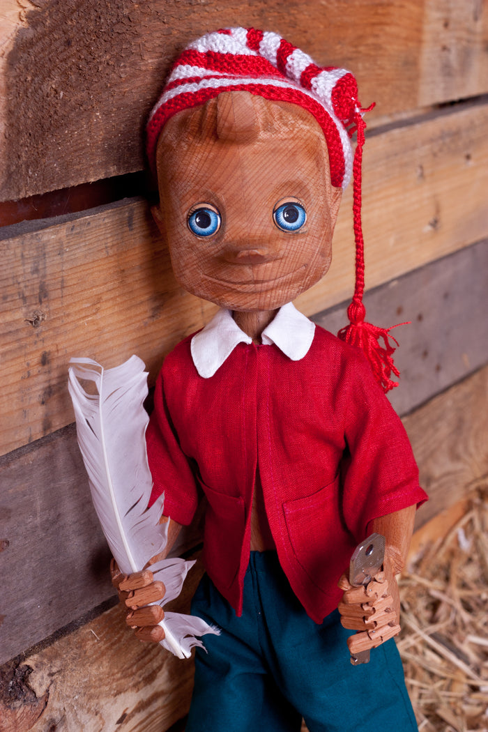 Wooden Pinocchio Doll (Buratino)