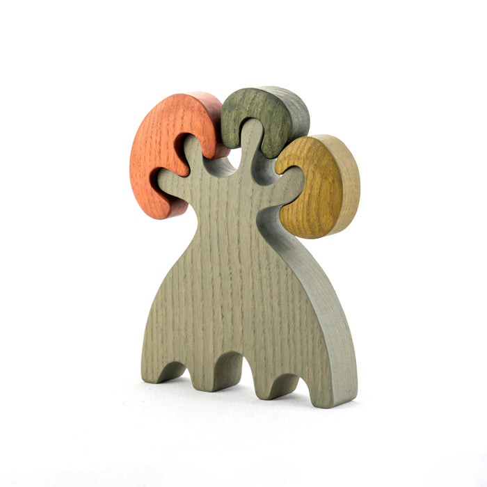 Wooden Dinosaur times Tree - PoppyBabyCo