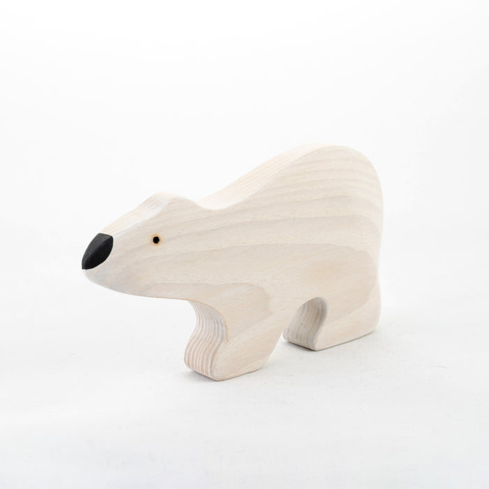 Waldorf Wooden Arctic Animals - Set of 8 Hand-Painted Polar Animals - PoppyBabyCo