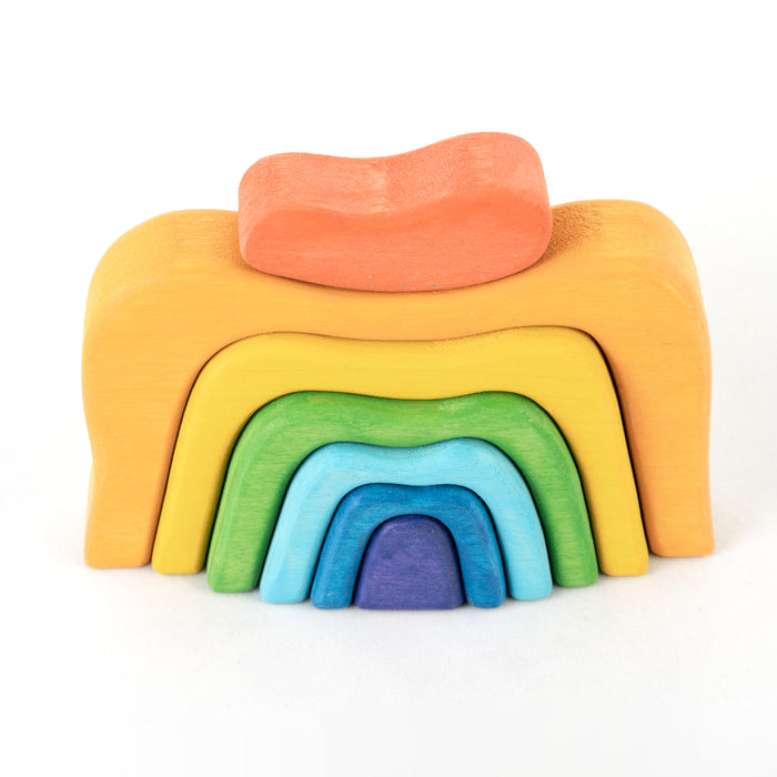 Wooden Stacking toy Rainbow Caves Sculptural Blocks