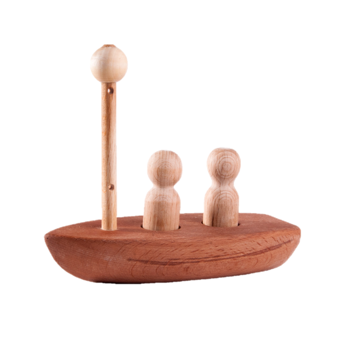 Organic wooden sailboat - PoppyBabyCo