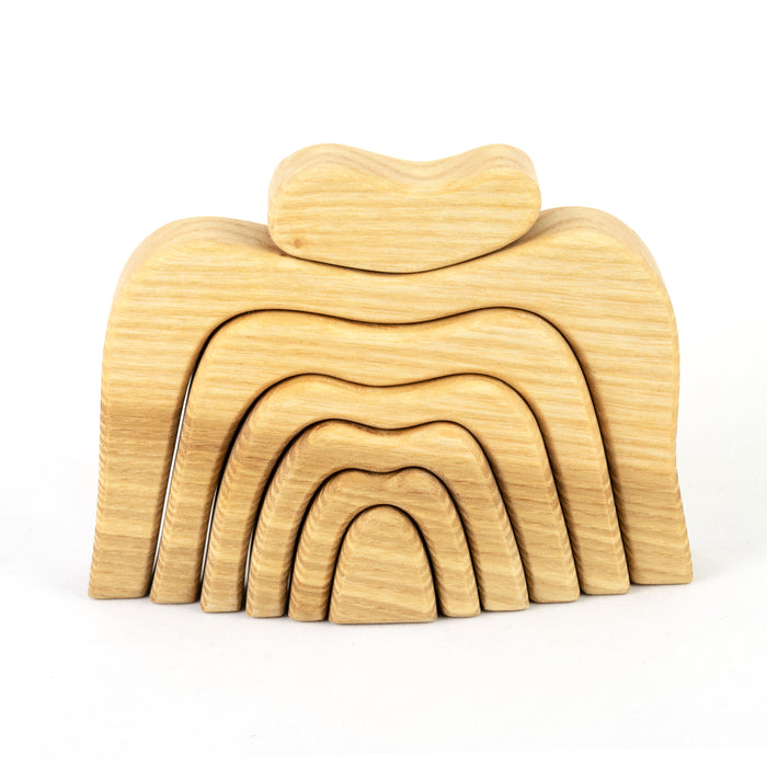 Natural Caves Wooden Stacking Toy - PoppyBabyCo