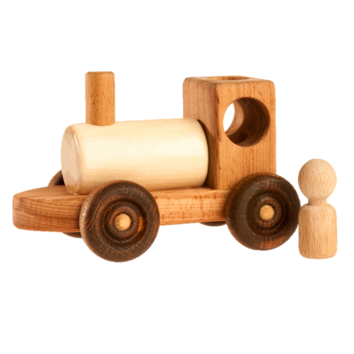 Handmade Wooden Toy Train Play Set, 23