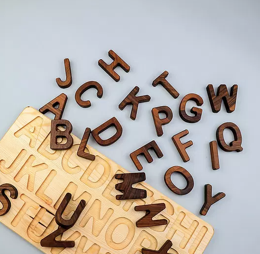 Wooden Alphabet Puzzle Board