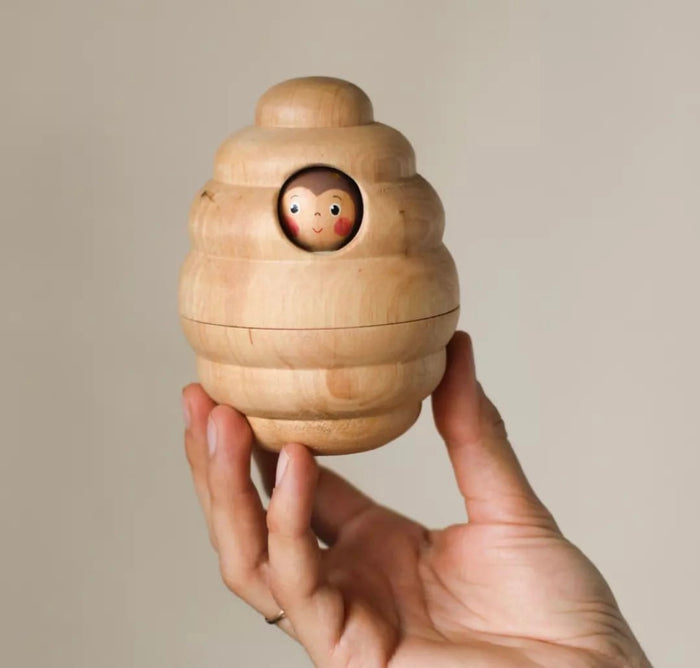 Wooden Beehive and Bees Toy