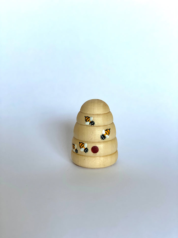 Wooden Beehive Figurine Toy