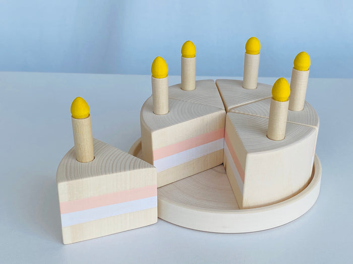 Toy Birthday Cake with Candles
