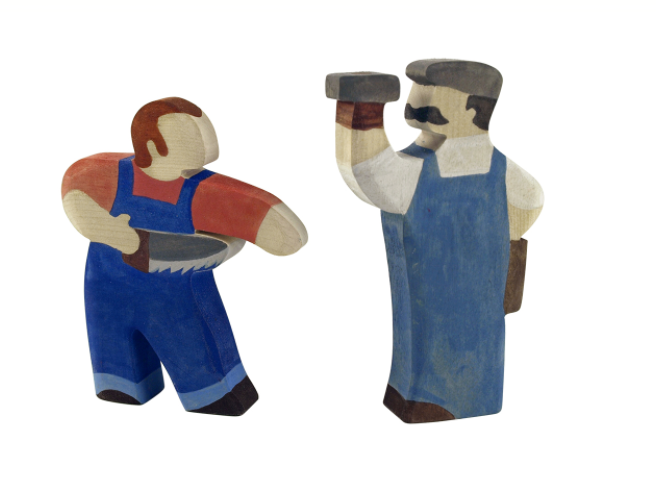 Wooden Figurines Toys Professionals set of 23