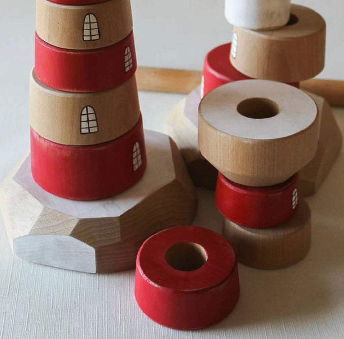 Wooden Large Lighthouse Stacker