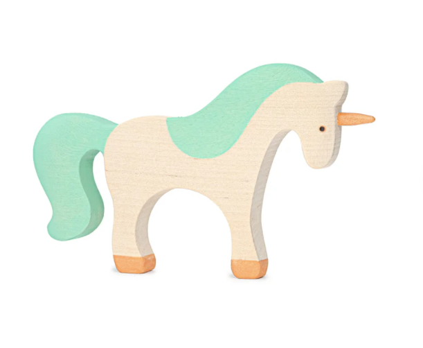 Waldorf large wooden Unicorn toy