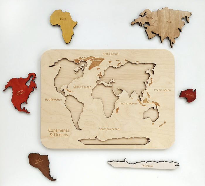 Wooden World Map Puzzle