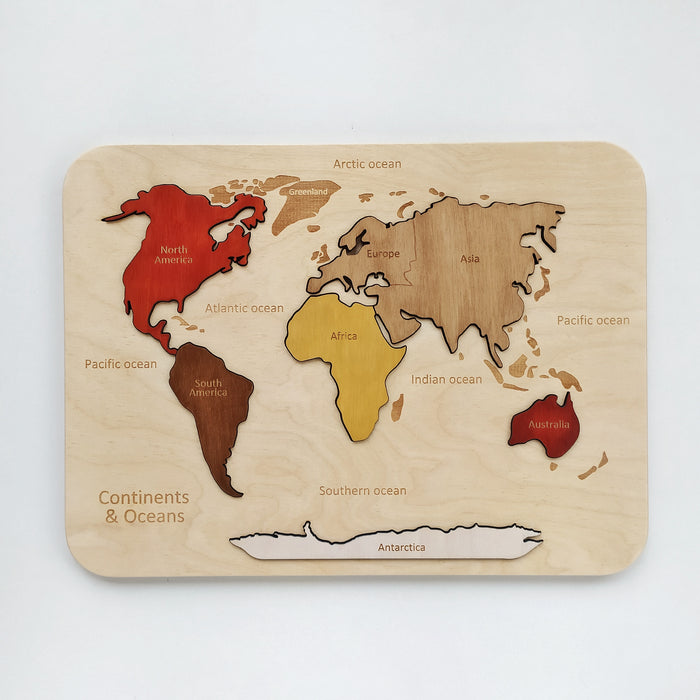 Wooden World Map Puzzle