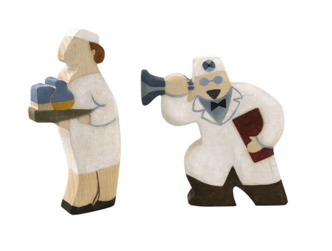 Wooden Figurines Toys Professionals set of 23