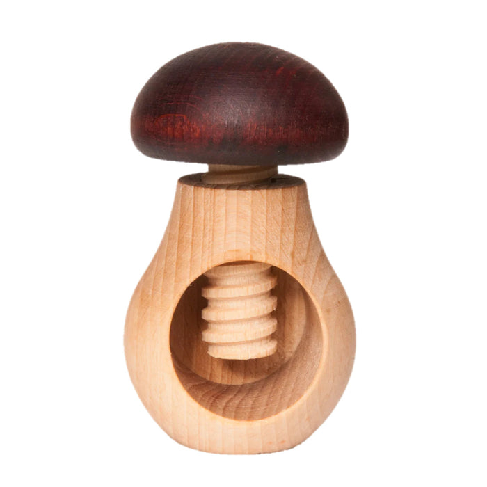 Wooden Nutcracker Mushroom with Screw Toy