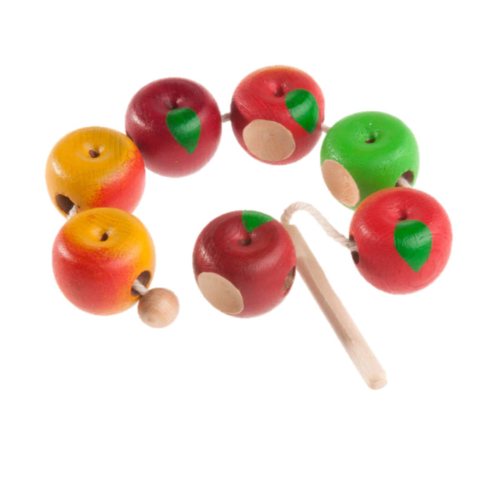 Wooden Apples 4 sorts Lacing Toy