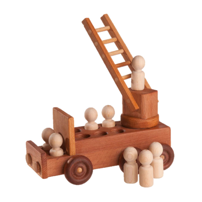 Wooden Fire Truck Toy